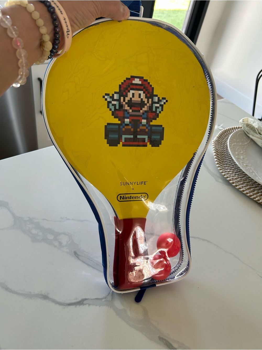 Sunny life Nintendo, Mario, Brothers, & Yoshi Paddle Ball Set - Yellow & Red